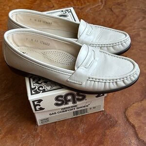 SAS Tripad Comfort Cream/Off White Genuine Leather Penny Loafers Sz 9M